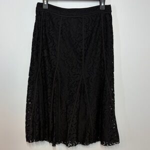 Karl Lagerfeld Black Lace Overlay Skirt